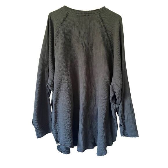 Aerie AEO AERIE POOL-TO-PARTY COVER UP size L Black - Picture 6 of 10